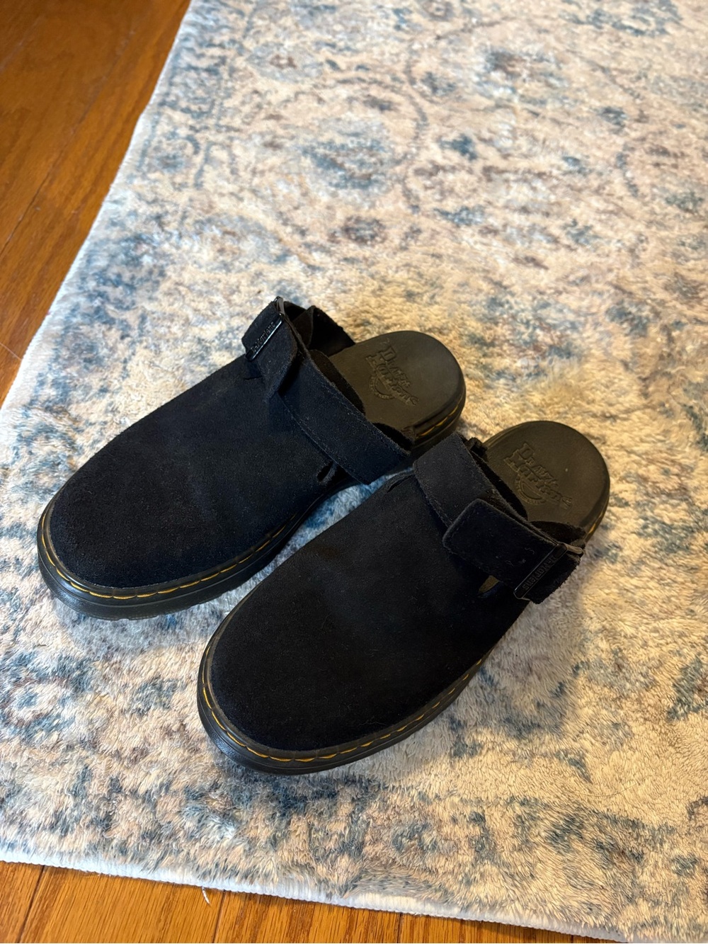 Dr Martens Black Suede Slip-On